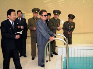 The Dear Leader before heading off to the giant Swimming Pool in the Sky
